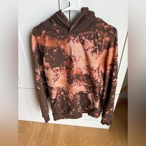 Brown & Reverse Tie-Dye Unisex Hoodie